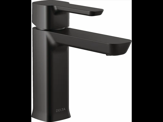 Delta faucet moderne badkamerkraan met een gat afvoermontage 1,0 gpm zwart - afbeelding 1 van  4