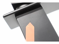 Delta faucet moderne badkamerkraan met een gat afvoermontage zwart - afbeelding 5 van  5