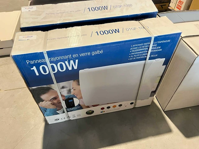 Delta thermie - dtgp-1000 wit - elektrische convector kachel - afbeelding 1 van  1