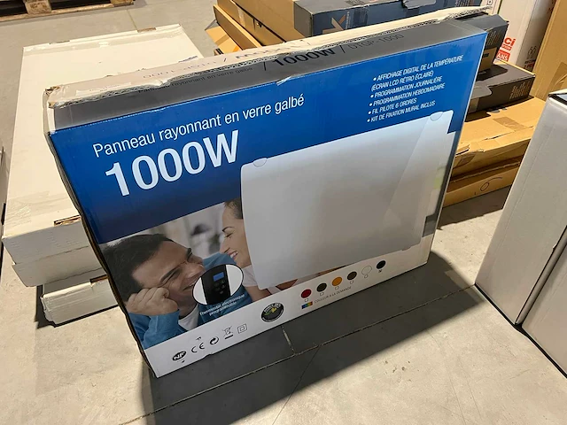 Delta thermie - dtgp-1000 zwart - elektrische convector kachel - afbeelding 1 van  1