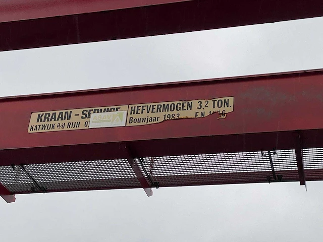 Demag - 1983 - dubbelligger - bovenloopkraan 3.2t - afbeelding 3 van  5