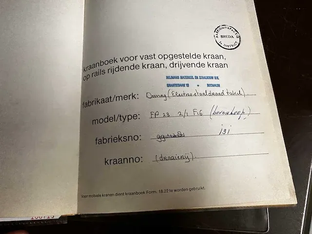 Demag - fp23 2/1 f16 - bovenloophalkraan - 1966 - afbeelding 4 van  15