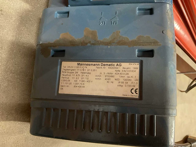 Demag dkun 1-125 k v1 f4 elektrische kettingtakel incl. rails - afbeelding 3 van  6