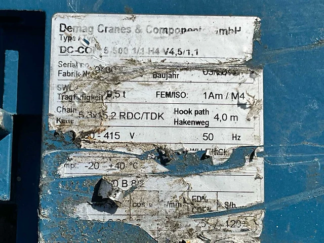 Demag elektrische takels (4x) - afbeelding 10 van  18