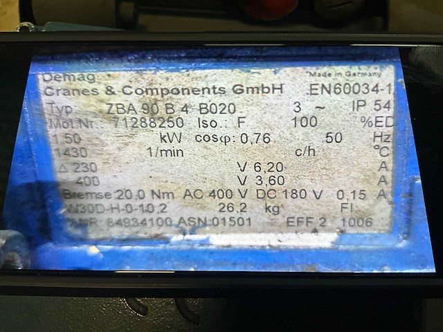 Demag wuh30dd / zba90 b4 reductormotor (10x) - afbeelding 4 van  5