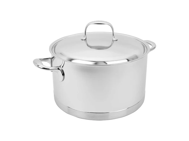 Demeyere atlantis kookpot met deksel 28 cm zilver - afbeelding 1 van  2