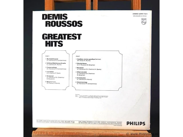 Demis roussos. greatest hits - afbeelding 2 van  2