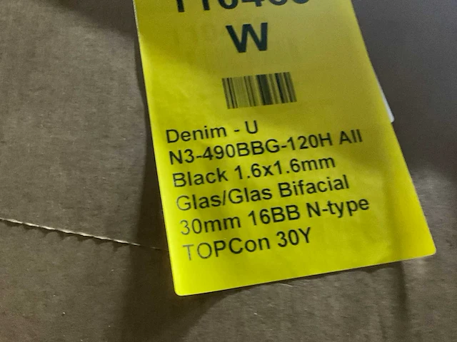 Denim u n3-490bbg-120h 490w zonnepaneel (36x) - afbeelding 4 van  4