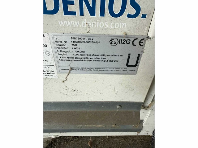 Denios bmc 600k t90-2 brandwerende opslagcontainer t.b.v gevaarlijke stoffen - afbeelding 2 van  13