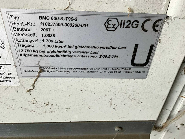 Denios bmc 600k t90-2 brandwerende opslagcontainer t.b.v gevaarlijke stoffen - afbeelding 9 van  13