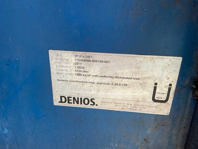 Denios vatenopslag container - afbeelding 7 van  10