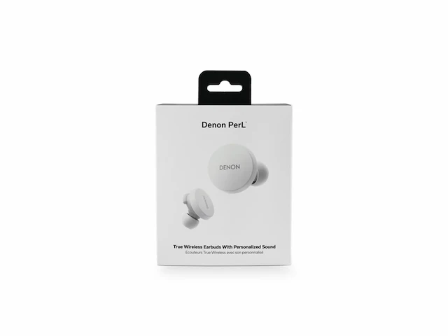 Denon perl earbuds draadloze oordopjes met gepersonaliseerd klankprofiel waterbestendig wit - afbeelding 4 van  5