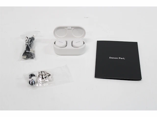 Denon perl earbuds draadloze oordopjes met gepersonaliseerd klankprofiel waterbestendig wit - afbeelding 5 van  5