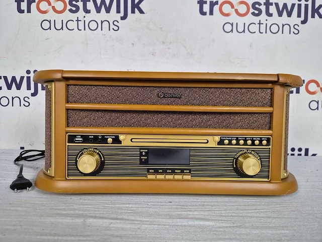 Denver retro platenspeler - mrd51 - hout - afbeelding 3 van  4