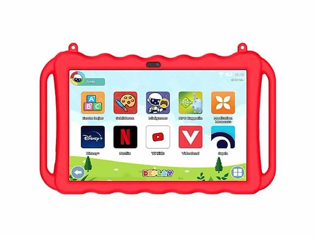 Deplay kids tablet pro - 10 inch - 128 gb - rood - wifi + 4g (lte) - afbeelding 1 van  2