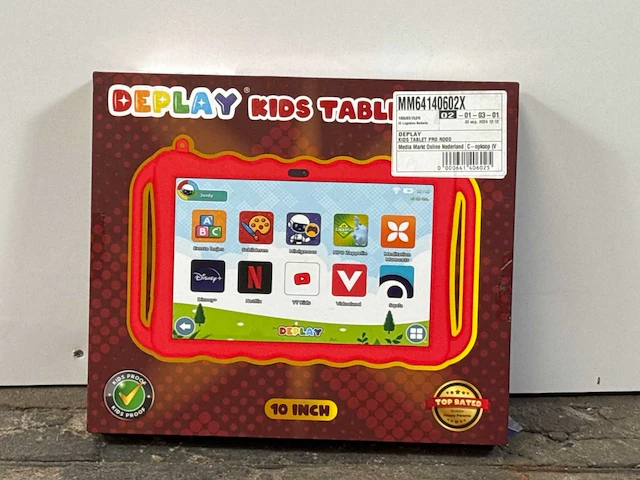 Deplay kids tablet pro - 10 inch - 128 gb - rood - wifi + 4g (lte) - afbeelding 2 van  2