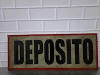 Deposito - metalen reclamebord - afbeelding 1 van  2
