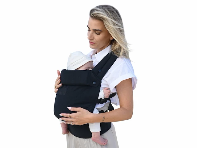 Deryan amora draagzak baby draagzak ergonomisch zwart - afbeelding 1 van  4