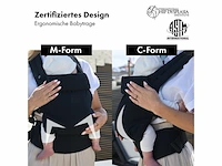 Deryan amora draagzak baby draagzak ergonomisch zwart - afbeelding 3 van  4