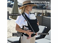 Deryan amora draagzak baby draagzak ergonomisch zwart - afbeelding 4 van  4