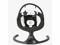 Deryan baby elektrische wipstoel schommelstoel bluetoothfunctiespeaker en afstandsbediening zwart - afbeelding 1 van  3