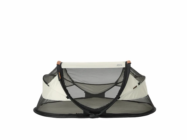 Deryan baby luxe campingbedje inclusief zelfopblaasbare matras inclusief leren handvatten ivory - afbeelding 1 van  3