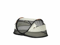 Deryan baby luxe campingbedje inclusief zelfopblaasbare matras inclusief leren handvatten ivory - afbeelding 2 van  3