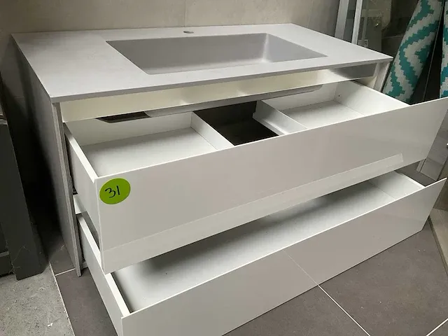 Design badmeubelset 106 cm composiet blad - afbeelding 4 van  5