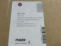 Design bijzettafel maze, the cube, rust - afbeelding 3 van  3