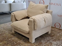 Design fauteuil lemon , la plume armchair, fabtic dedar belsuede - afbeelding 3 van  9