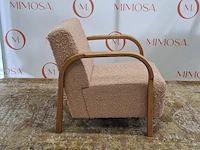 Design fauteuil mazo, arch lounge upholstered 10520, taiga 10946.49 rose - afbeelding 5 van  11