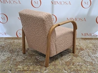 Design fauteuil mazo, arch lounge upholstered 10520, taiga 10946.49 rose - afbeelding 6 van  11