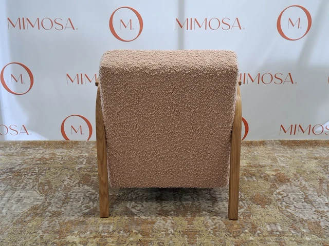 Design fauteuil mazo, arch lounge upholstered 10520, taiga 10946.49 rose - afbeelding 7 van  11