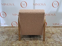 Design fauteuil mazo, arch lounge upholstered 10520, taiga 10946.49 rose - afbeelding 7 van  11