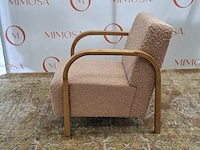Design fauteuil mazo, arch lounge upholstered 10520, taiga 10946.49 rose - afbeelding 9 van  11