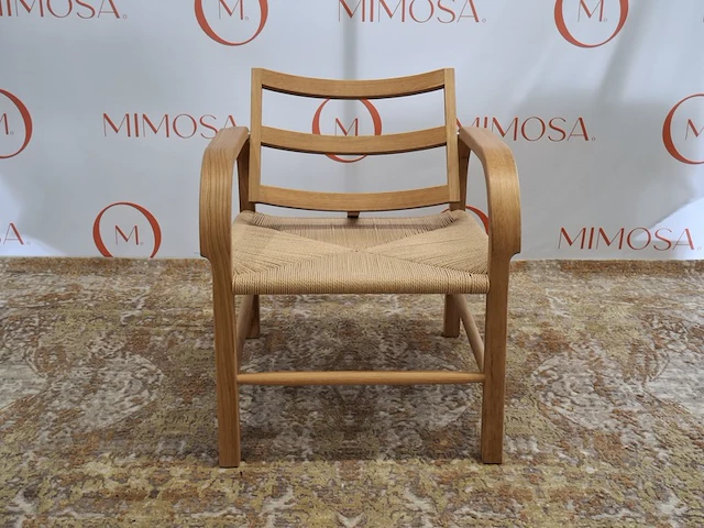 Design fauteuil mazo, arch lounge weave 10800, oak natural oiled - afbeelding 1 van  11
