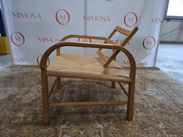 Design fauteuil mazo, arch lounge weave 10800, oak natural oiled - afbeelding 9 van  11