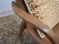 Design fauteuil met voetenstool carl hansen & son, fh 429 signature, fh 430 footstool, walnoot olie - afbeelding 6 van  10