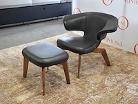 Design fauteuil met voetenstool classicon, munich classic - afbeelding 3 van  8