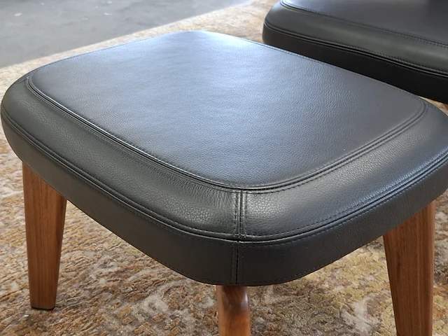 Design fauteuil met voetenstool classicon, munich classic - afbeelding 7 van  8