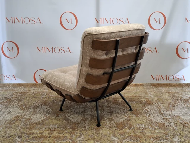 Design fauteuil tacchini, costela zinia09, walnut - afbeelding 7 van  10