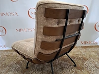 Design fauteuil tacchini, costela zinia09, walnut - afbeelding 8 van  10