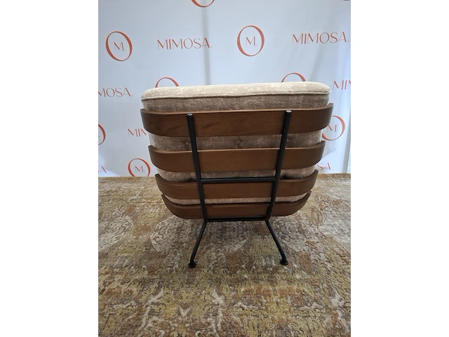 Design fauteuil tacchini, costela zinia09, walnut - afbeelding 9 van  10