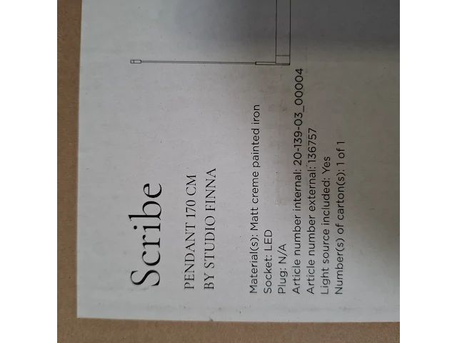 Design hanglamp, bolia, scribe - afbeelding 4 van  6