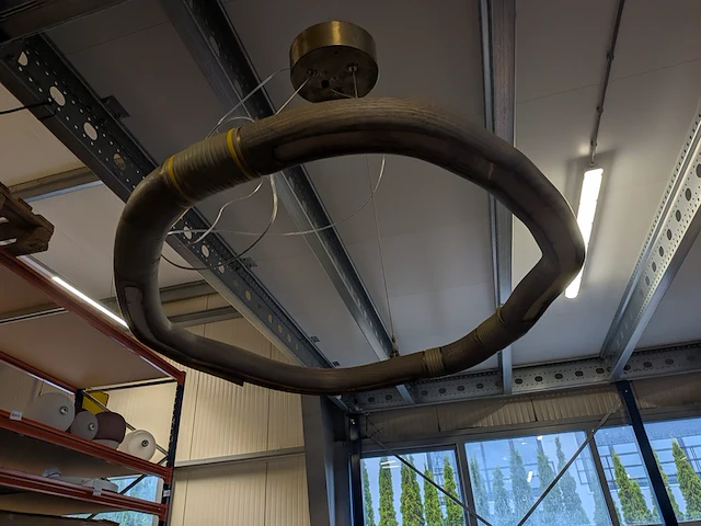 Design hanglamp ochre, pendant wood round lamp drifter - afbeelding 6 van  10