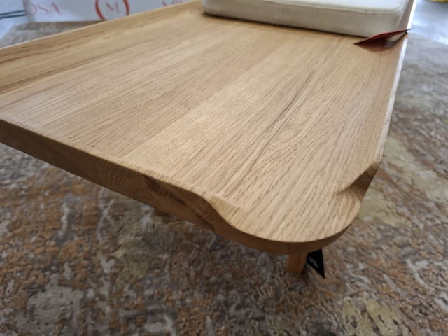 Design houten bank met kussen house of finn juhl, cocktail bench, fj-5151, oak dark oil, bouwjaar 2023 - afbeelding 3 van  8