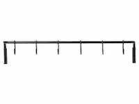 Design keukenstang met handdoekhanger ferm living, kitchen rod 5480 - curvature towel hanger , zwart - brass - afbeelding 1 van  5