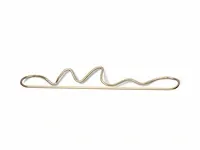 Design keukenstang met handdoekhanger ferm living, kitchen rod 5480 - curvature towel hanger , zwart - brass - afbeelding 2 van  5
