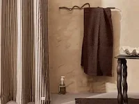 Design keukenstang met handdoekhanger ferm living, kitchen rod 5480 - curvature towel hanger , zwart - brass - afbeelding 4 van  5