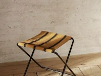 Design klapkruk ferm living, desert stool, black stripe - afbeelding 1 van  2